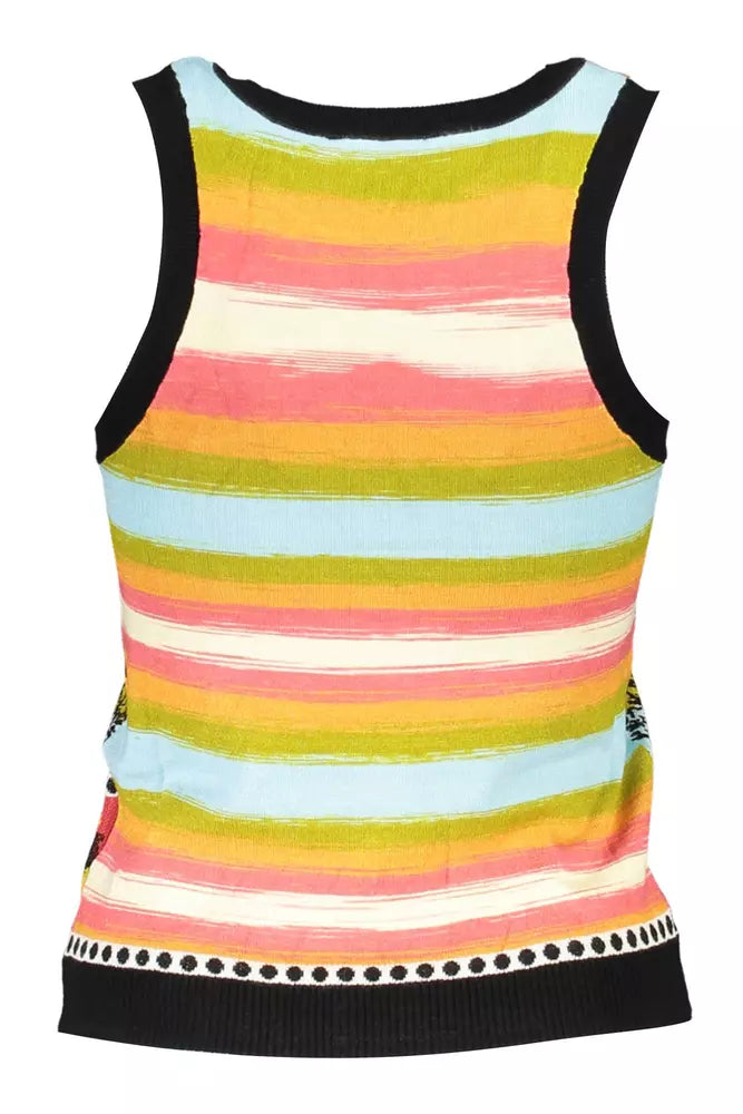 Desigual Chic Wide-Shoulder Tank με λεπτομέρειες σε αντίθεση