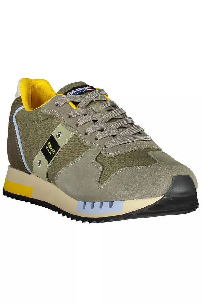 Blauer Emerald Elegance Sneaker με λεπτομέρεια αντίθεσης