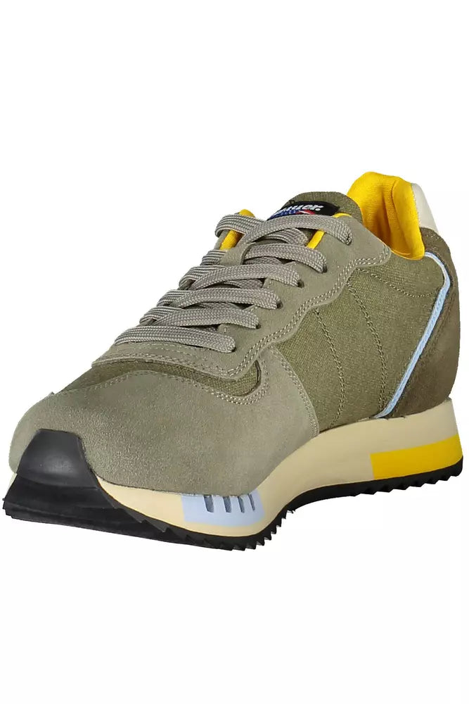 Blauer Emerald Elegance Sneaker με λεπτομέρεια αντίθεσης