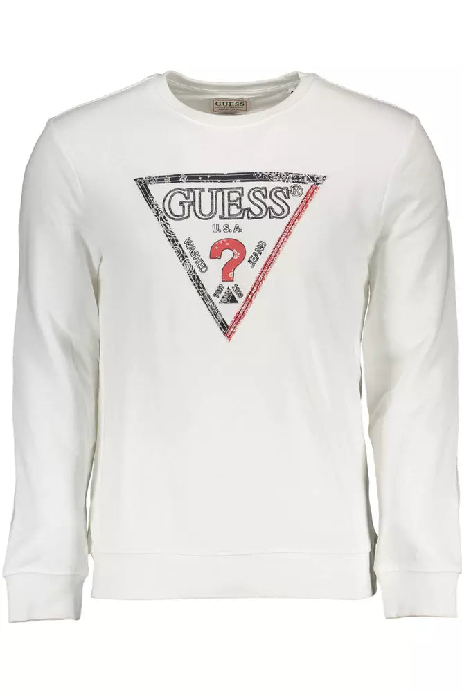 Φούτερ Guess Jeans Sleek White Crewnneck