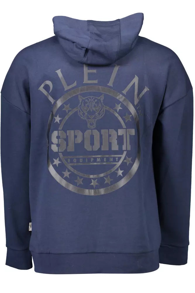 Plein Sport Blue Cotton Men Sweater