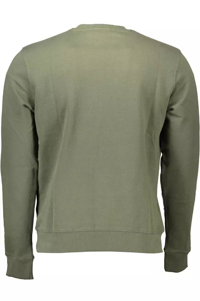 US POLO ASSN. Chic Green Cotton Crew Neck πουλόβερ