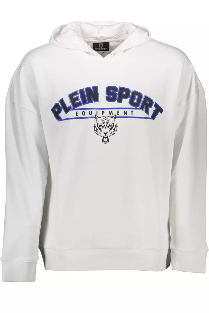 <tc>Plein Sport</tc> Sleek φούτερ με λευκή κουκούλα με αντιθέσεις