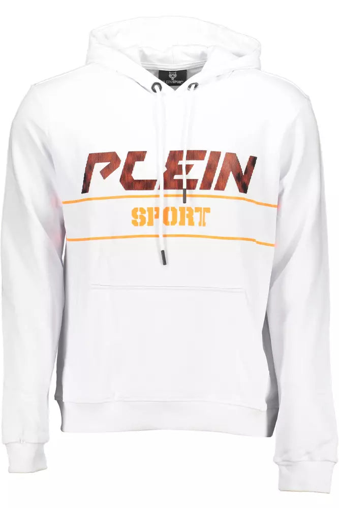 <tc>Plein Sport</tc> Chic Βαμβακερό φούτερ με λευκή κουκούλα με λογότυπο