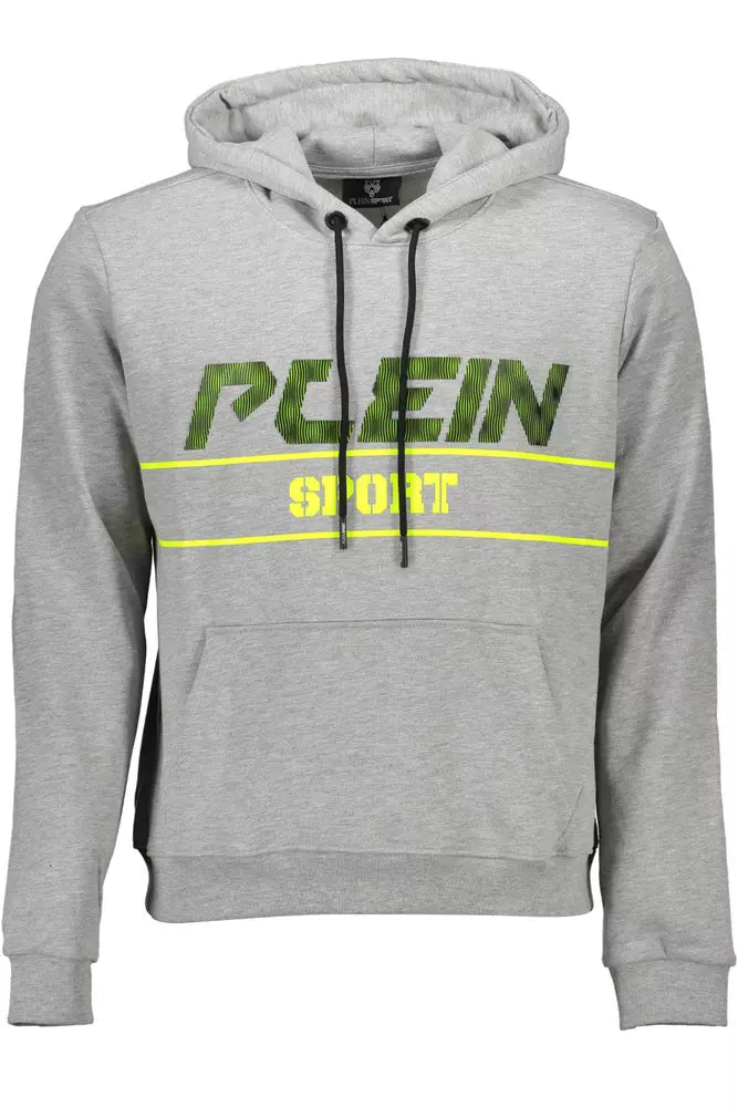 Φούτερ <tc>Plein Sport</tc> Sleek Γκρι μακρυμάνικο φούτερ με κουκούλα