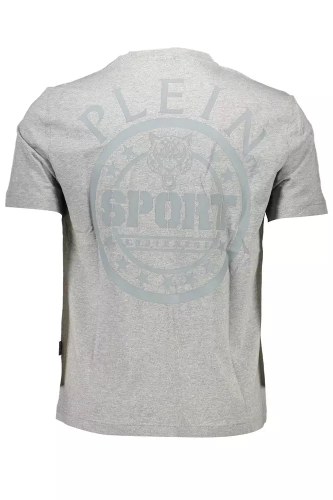 <tc>Plein Sport</tc> Sleek γκρι μπλουζάκι με έντονο τύπωμα στην πλάτη