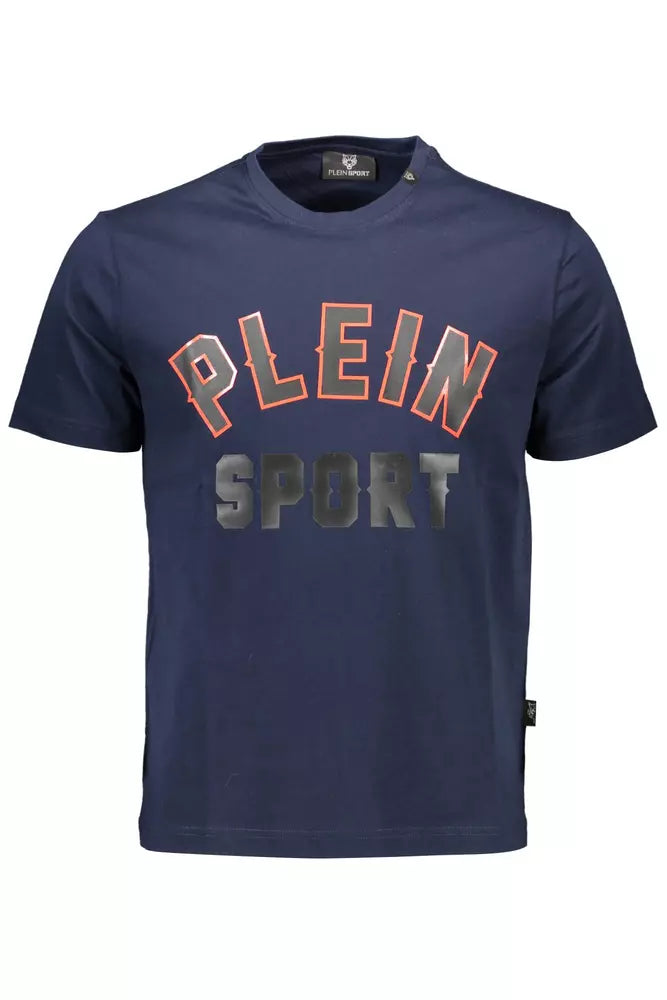 Μπλουζάκι <tc>Plein Sport</tc> Athletic Blue Crew με λεπτομέρεια λογότυπου