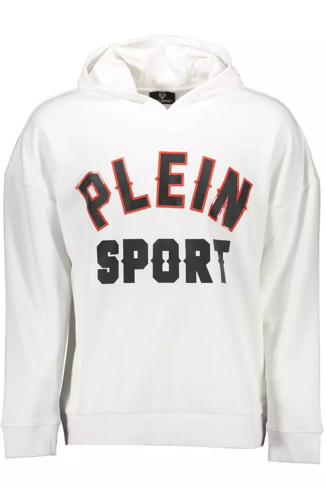 <tc>Plein Sport</tc> Sleek φούτερ με λευκή κουκούλα και έντονες στάμπες