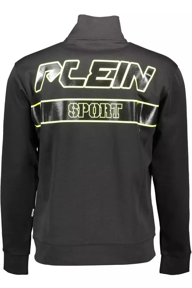 <tc>Plein Sport</tc> Sleek μακρυμάνικο φούτερ με φερμουάρ με αντιθέσεις