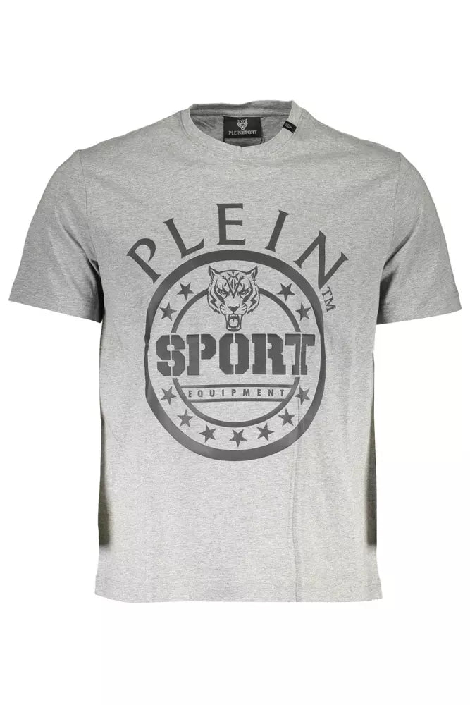 Μπλουζάκι <tc>Plein Sport</tc> Athletic Grey Cotton Crew Neck