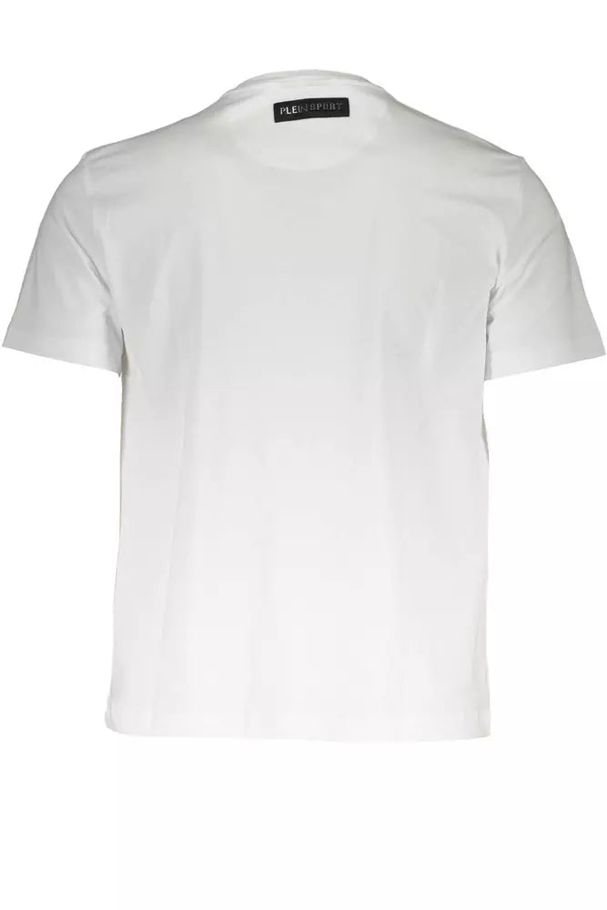 Σχεδιαστικό μπλουζάκι <tc>Plein Sport</tc> Sleek White Crew Neck