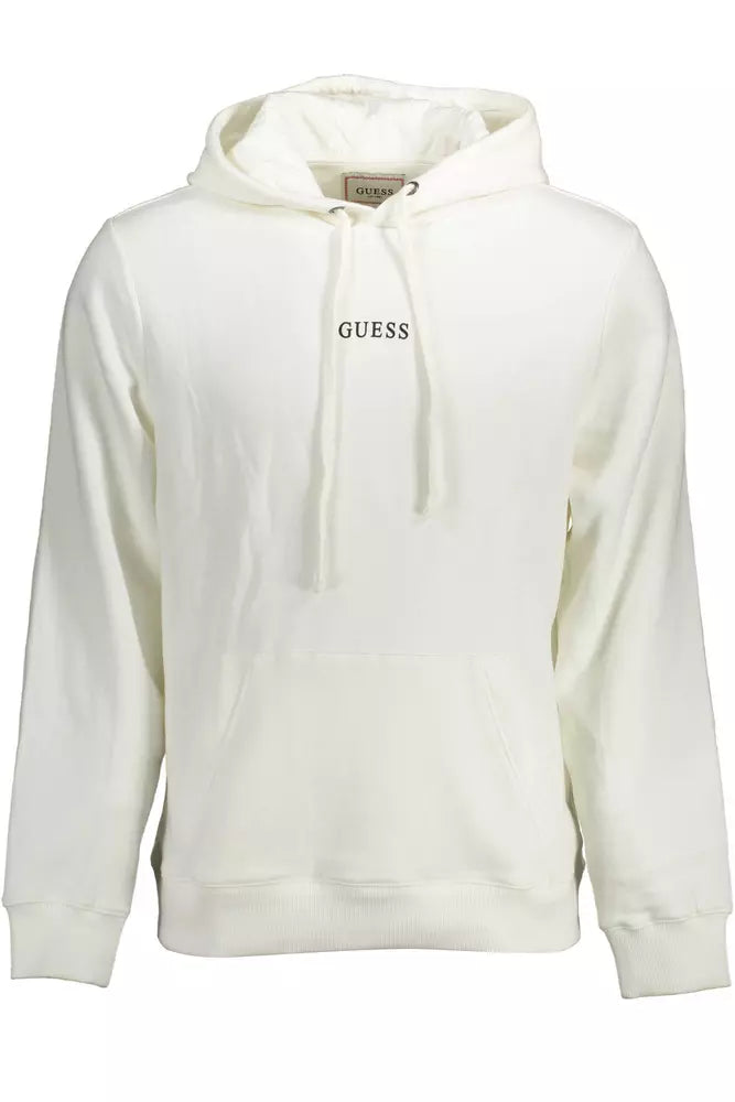 Guess Jeans Eco-Chic Λευκό Hoodie με Iconic print