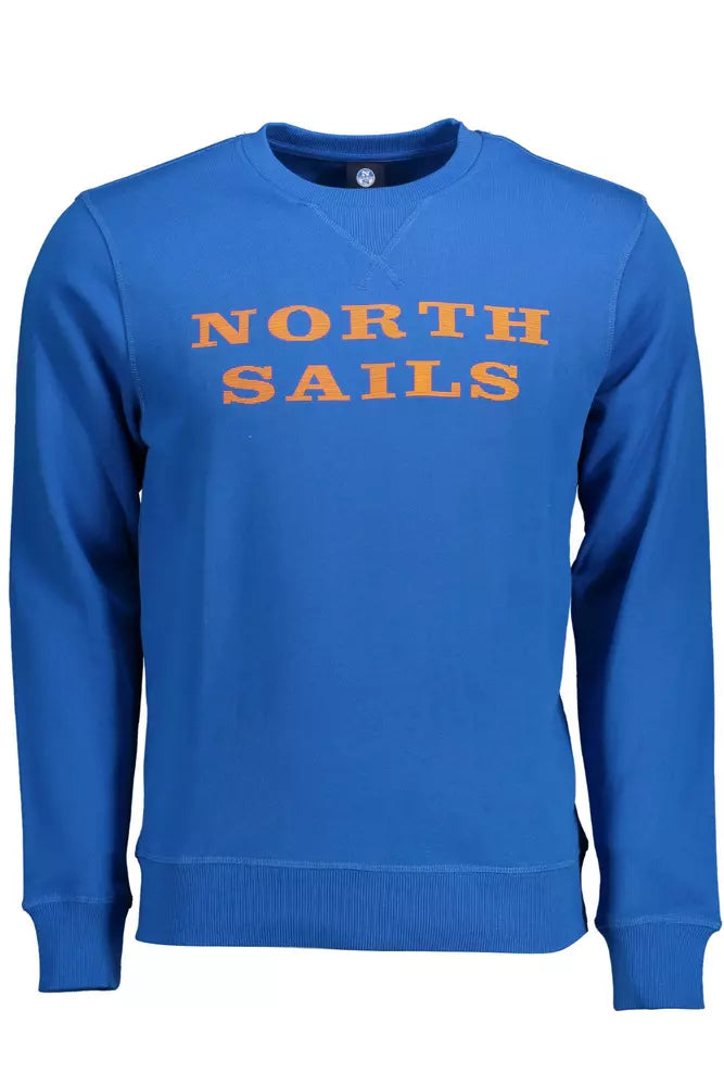 <tc>North Sails</tc> μπλε βαμβακερό φούτερ με στρογγυλή λαιμόκοψη με λογότυπο