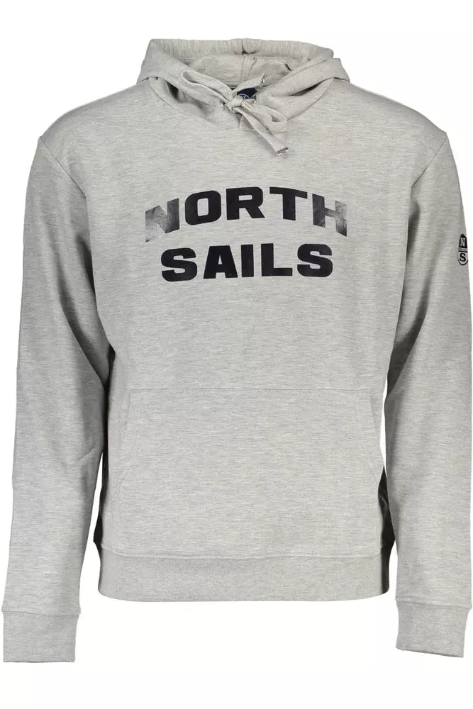 <tc>North Sails</tc> Sleek γκρι φούτερ με κουκούλα με κεντρική τσέπη