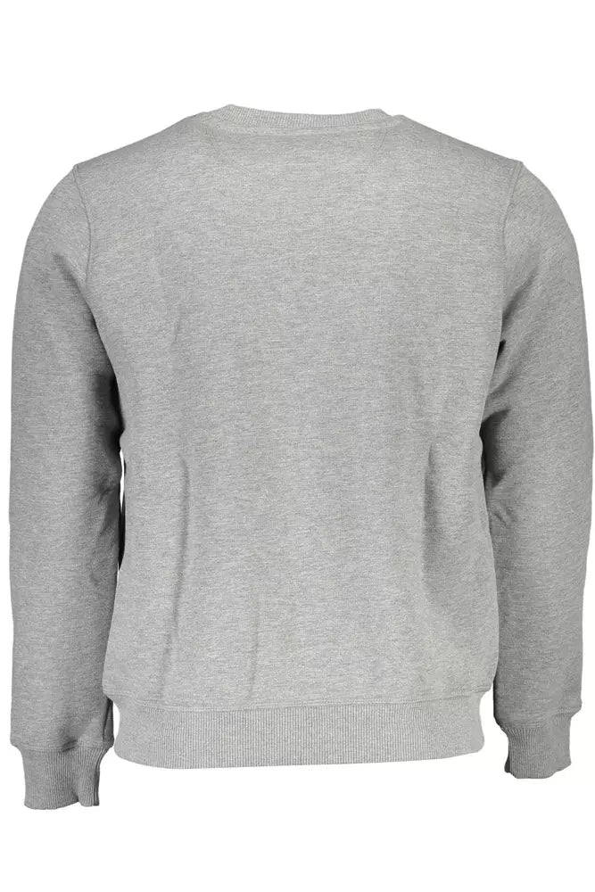 North Sails Gray Round Neck Logo Sweatshirt