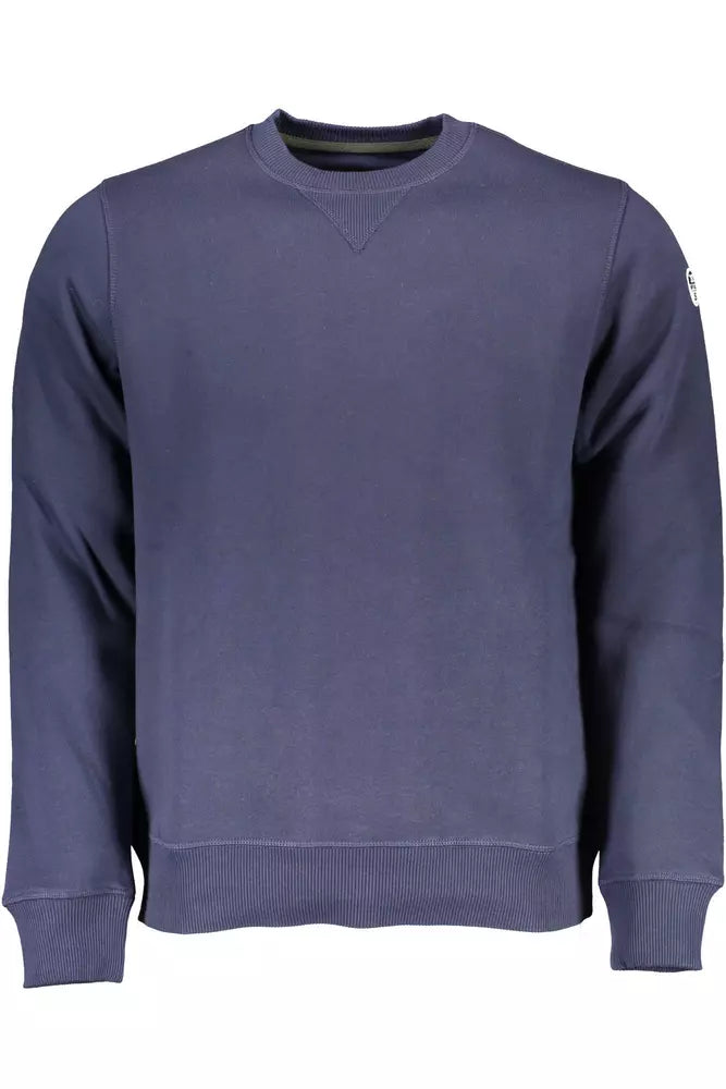 North Sails Chic Blue Crewneck Sweater with Logo Detail