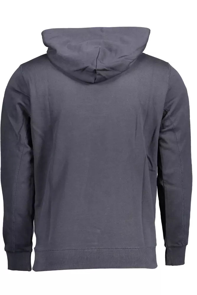 U.S. POLO ASSN. Contrast Detail Blue Cotton Hoodie