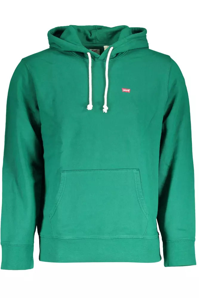 Φούτερ Levi's Green Cotton Hooded με λογότυπο