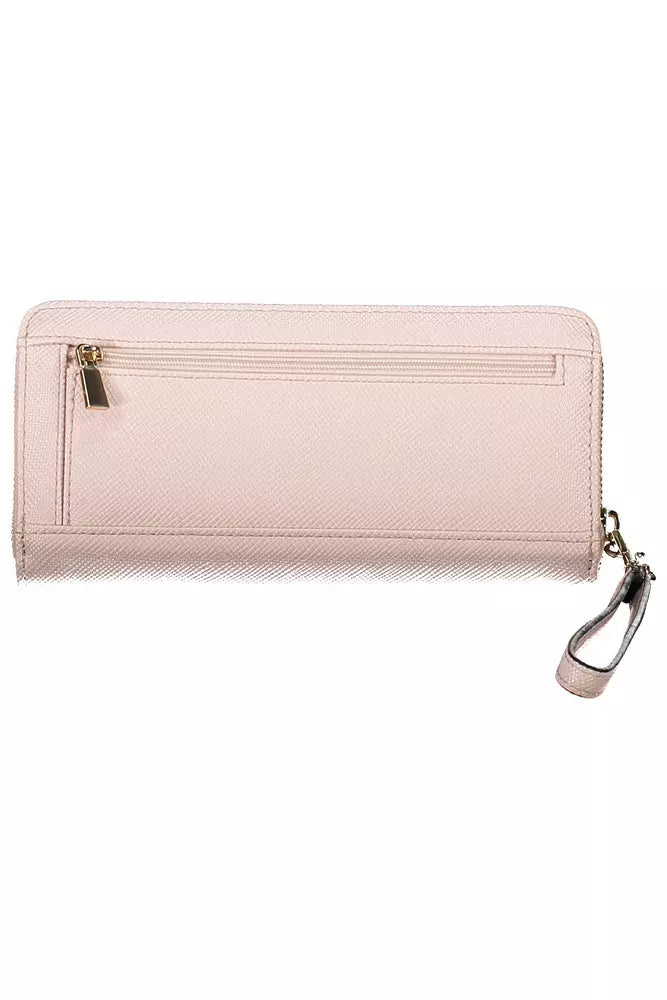 Guess Jeans Sleek Pink Polyethylene Men's Wallet