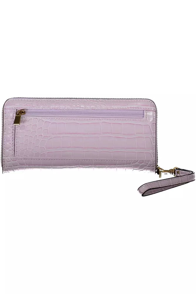 Guess Jeans Chic Pink Wallet με άφθονο χώρο αποθήκευσης