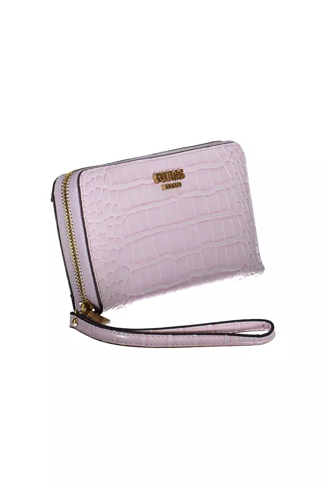 Guess Jeans Chic Pink Wallet με άφθονο χώρο αποθήκευσης