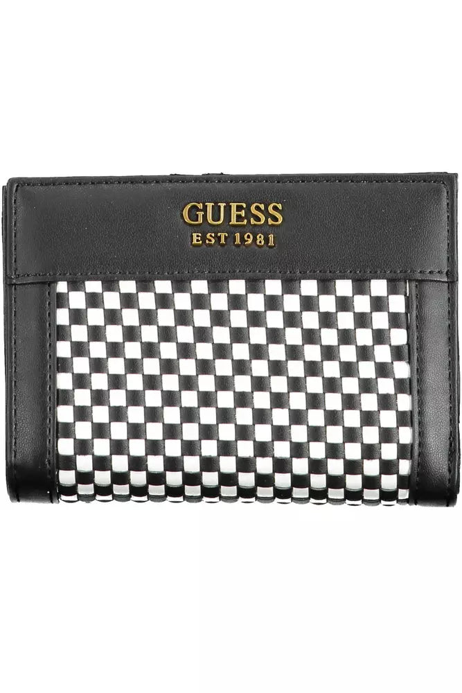 Guess Jeans Sleek μαύρο πορτοφόλι πολυαιθυλενίου με λεπτομέρειες σε αντίθεση