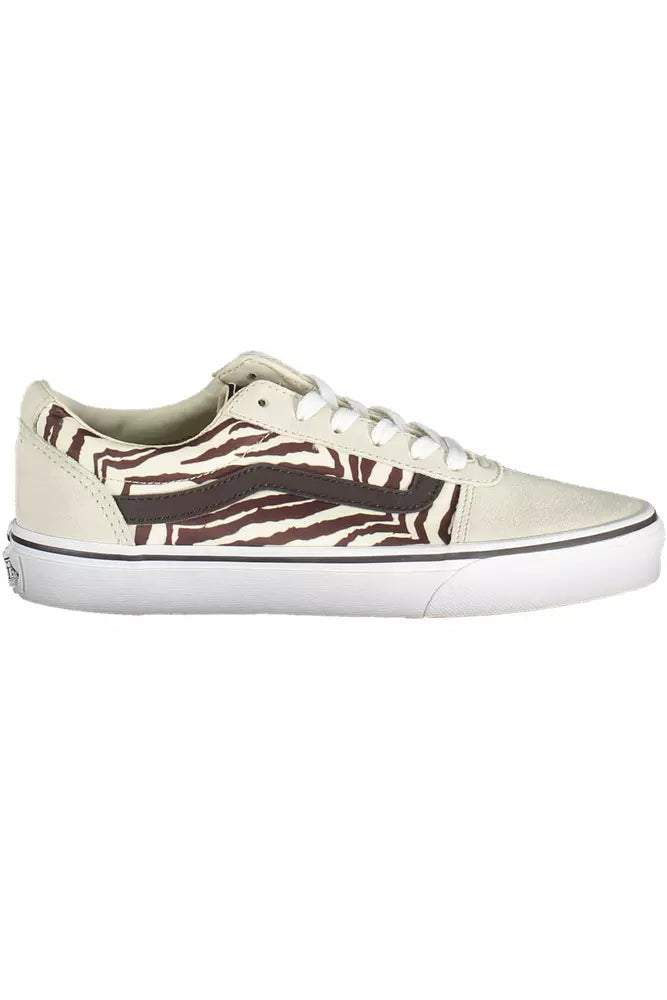 Vans Beige Lace-Up Sneaker με λεπτομέρεια σε αντίθεση