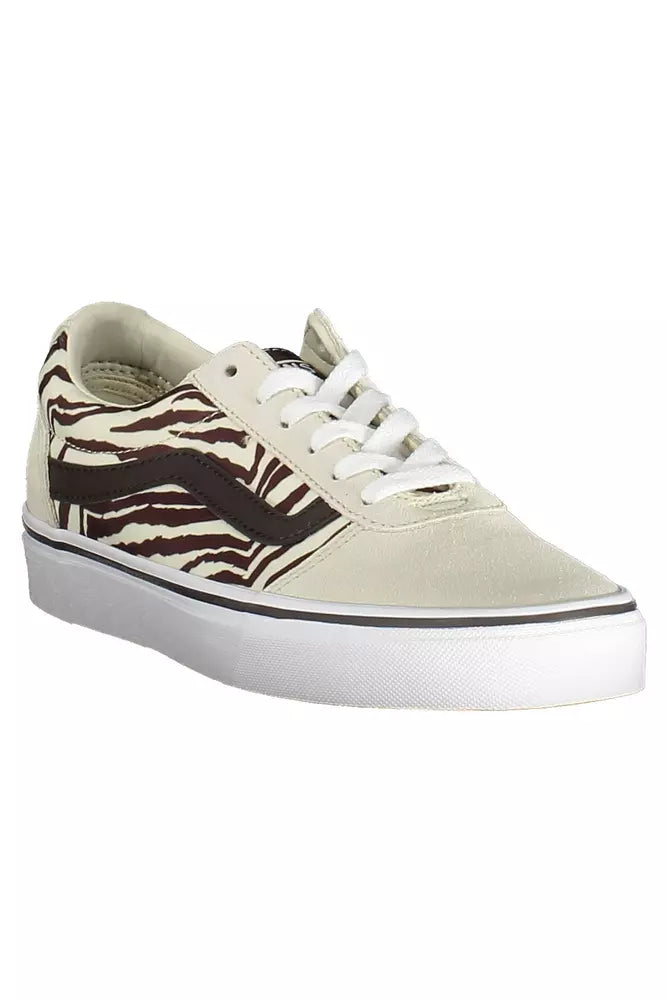 Vans Beige Lace-Up Sneaker με λεπτομέρεια σε αντίθεση