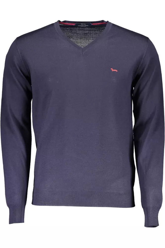 Πουλόβερ Harmont & Blaine V-Neck Woolen Elegance - Sky Blue