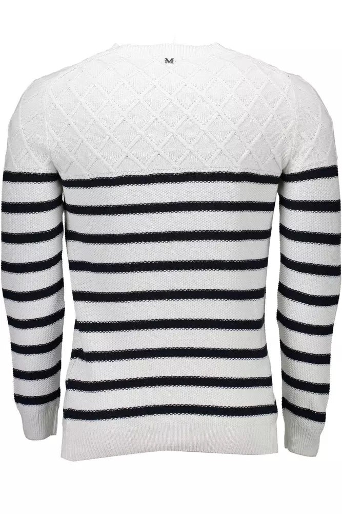 Marciano by Guess Elegant White Round Neck Men's Sweater