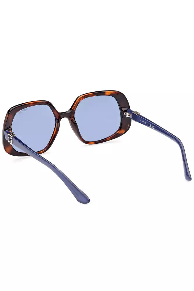 Γυαλιά ηλίου Guess Jeans Chic Square Lens σε καφέ χρώμα