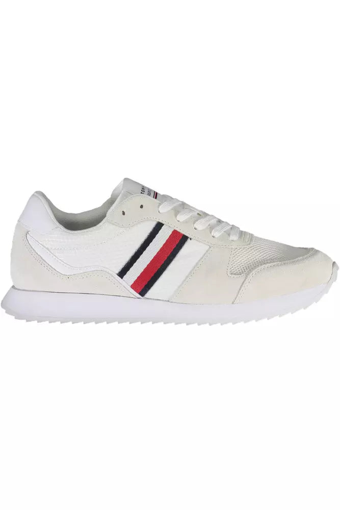 Tommy Hilfiger Λευκά Πολυεστέρα Ανδρικά Sneakers