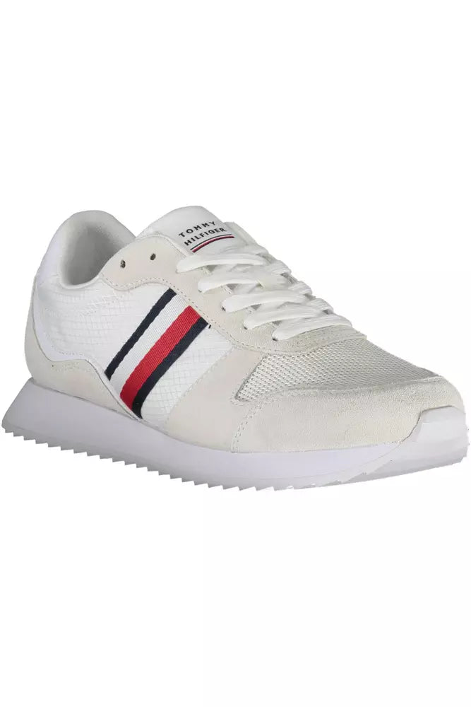 Tommy Hilfiger Λευκά Πολυεστέρα Ανδρικά Sneakers