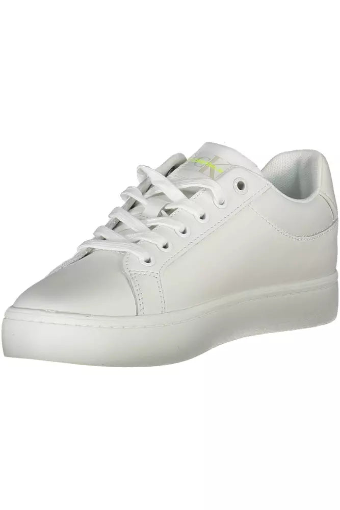 Calvin Klein Γυναικείο Sneaker από Λευκό Δέρμα