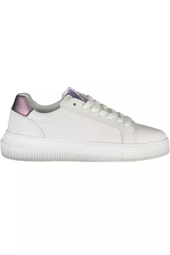 Calvin Klein Γυναικείο Sneaker από Λευκό Δέρμα