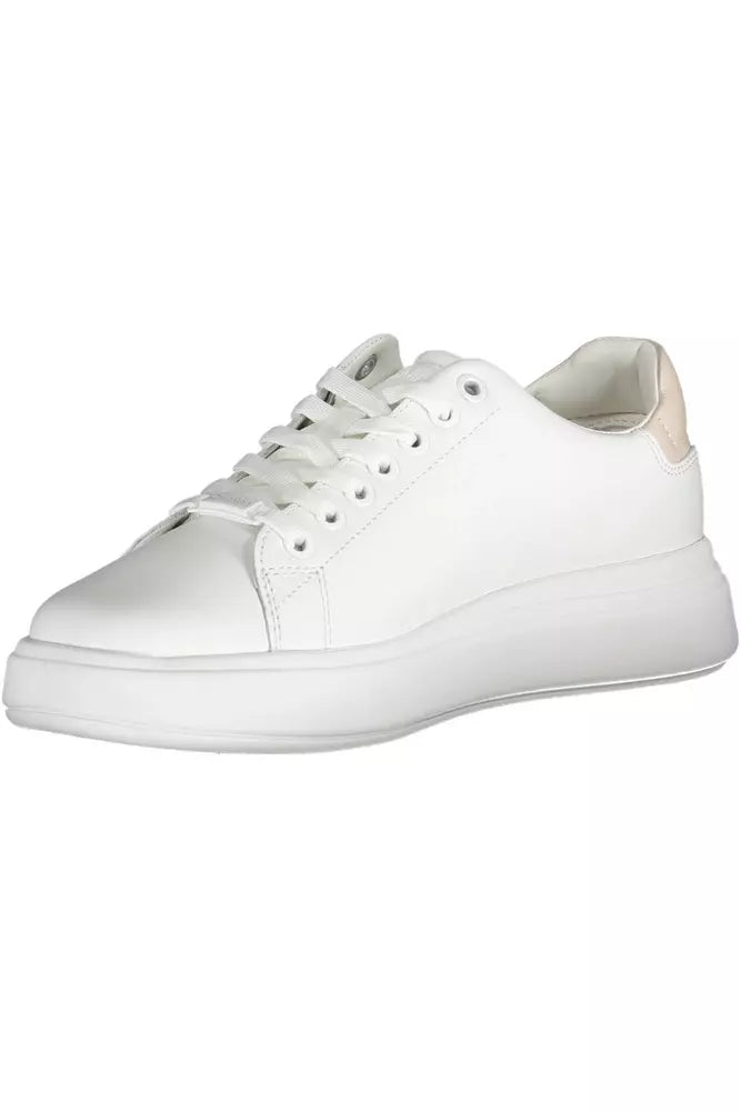 Calvin Klein Λευκά Δερμάτινα Sneaker Γυναικεία