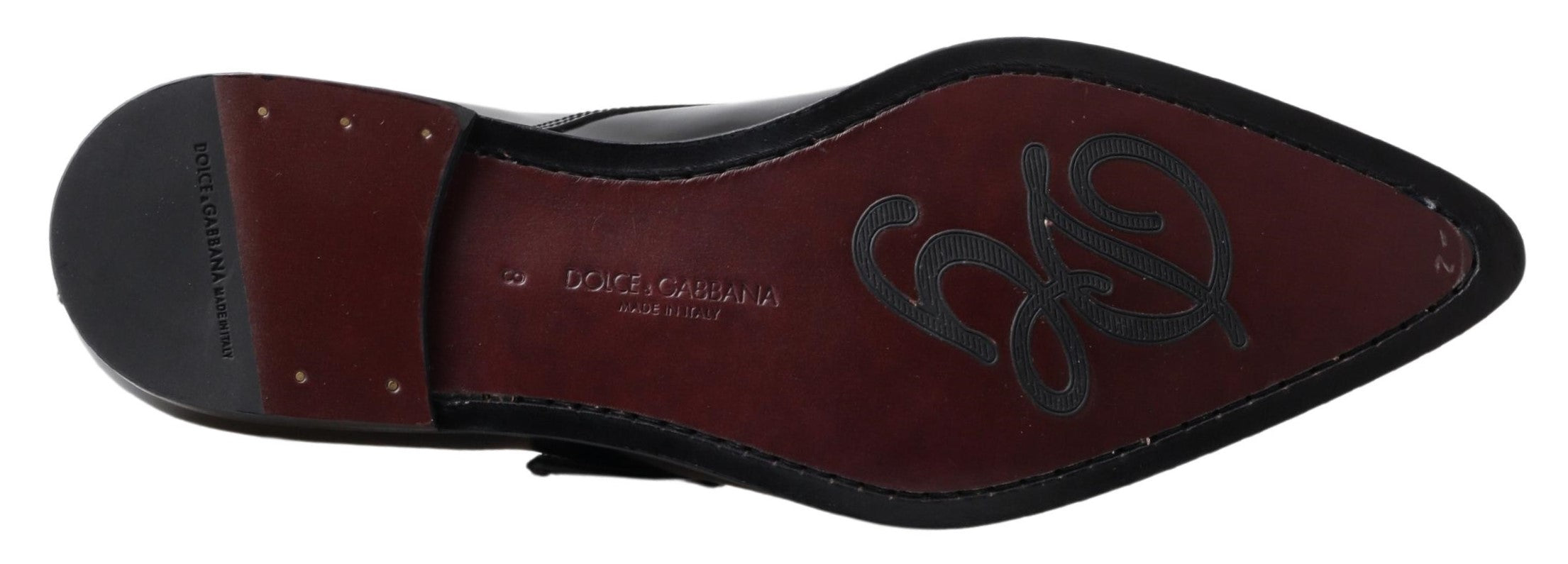 Dolce & Gabbana Elegant Black Leather Monk Strap Shoes