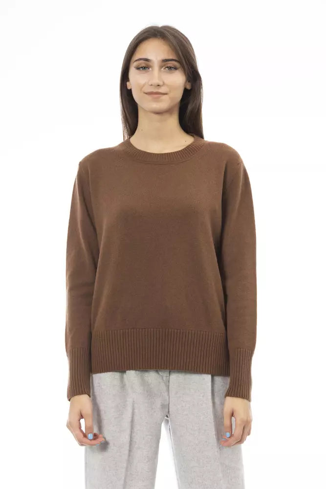 Πουλόβερ <tc>Alpha Studio</tc> Cashmere Crew Neck σε Πλούσιο Καφέ