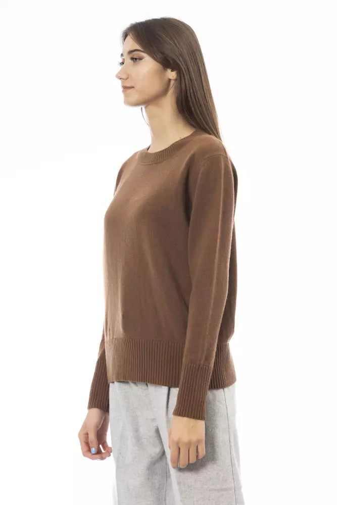 Πουλόβερ <tc>Alpha Studio</tc> Cashmere Crew Neck σε Πλούσιο Καφέ