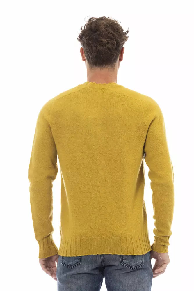 Μάλλινο πουλόβερ <tc>Alpha Studio</tc> Radiant Yellow Crewnneck