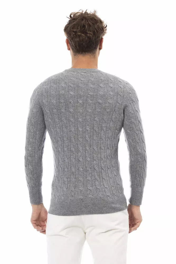 Πουλόβερ <tc>Alpha Studio</tc> Exquisite Grey Crewnneck