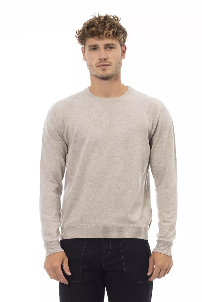 Πουλόβερ <tc>Alpha Studio</tc> Beige Crewnneck Comfort Blend