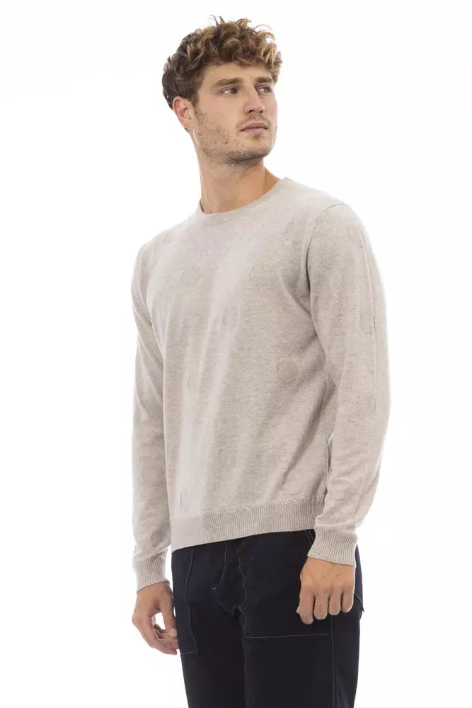 Πουλόβερ <tc>Alpha Studio</tc> Beige Crewnneck Comfort Blend