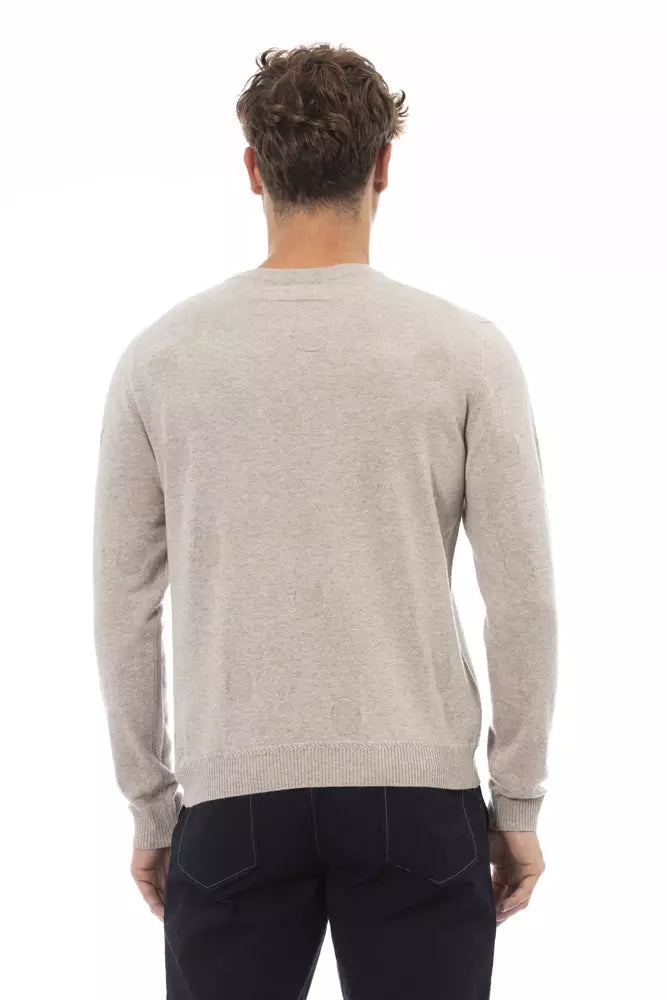 Πουλόβερ <tc>Alpha Studio</tc> Beige Crewnneck Comfort Blend