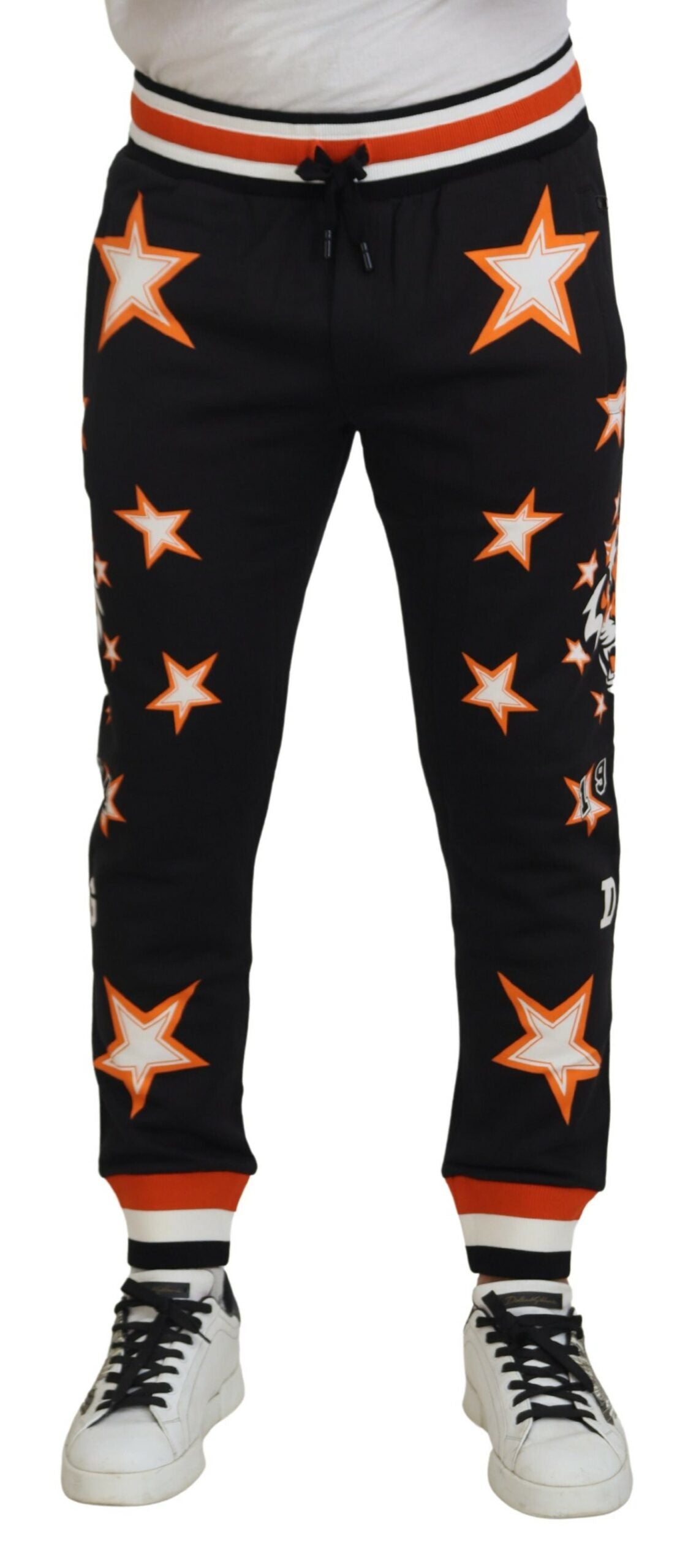 Dolce &amp; Gabbana Elegant Black Star Casual Sweatpants