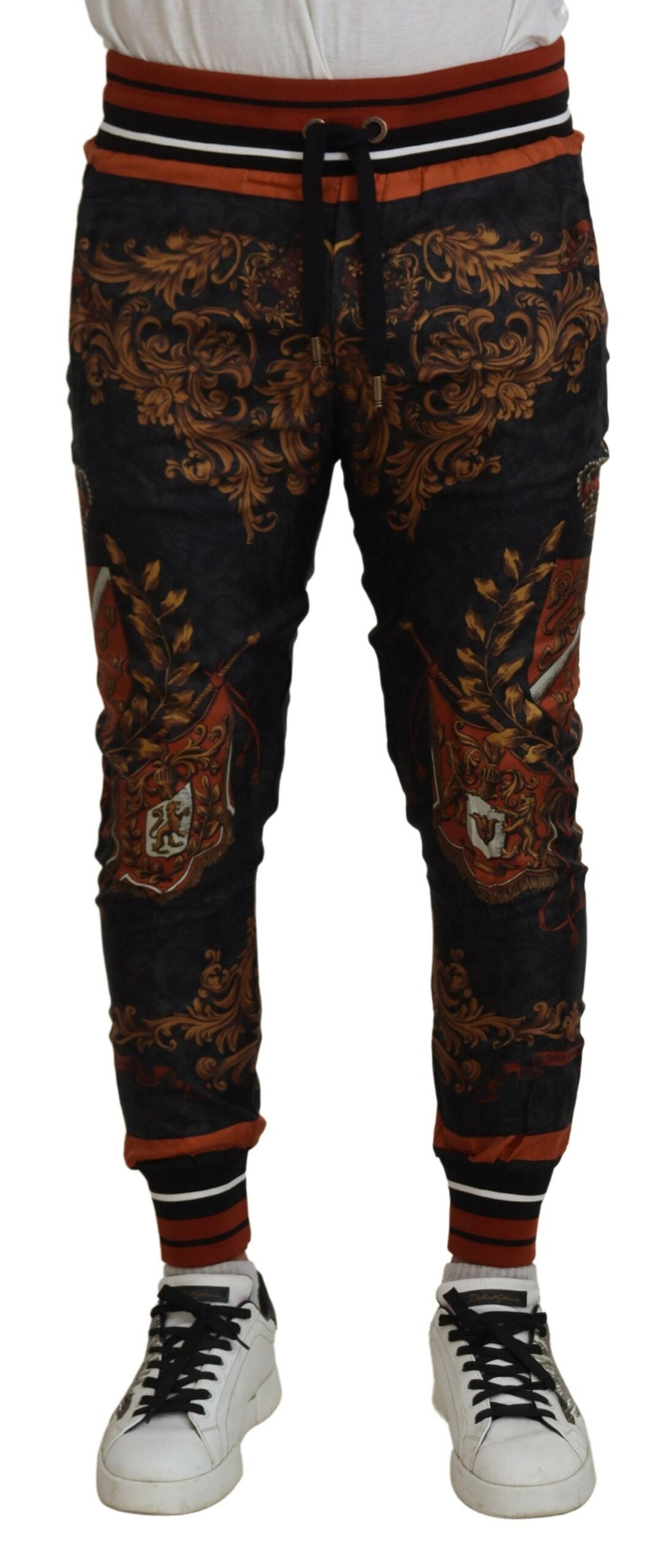 Φούτερ Dolce &amp; Gabbana Baroque Crown Silk Sweatpants