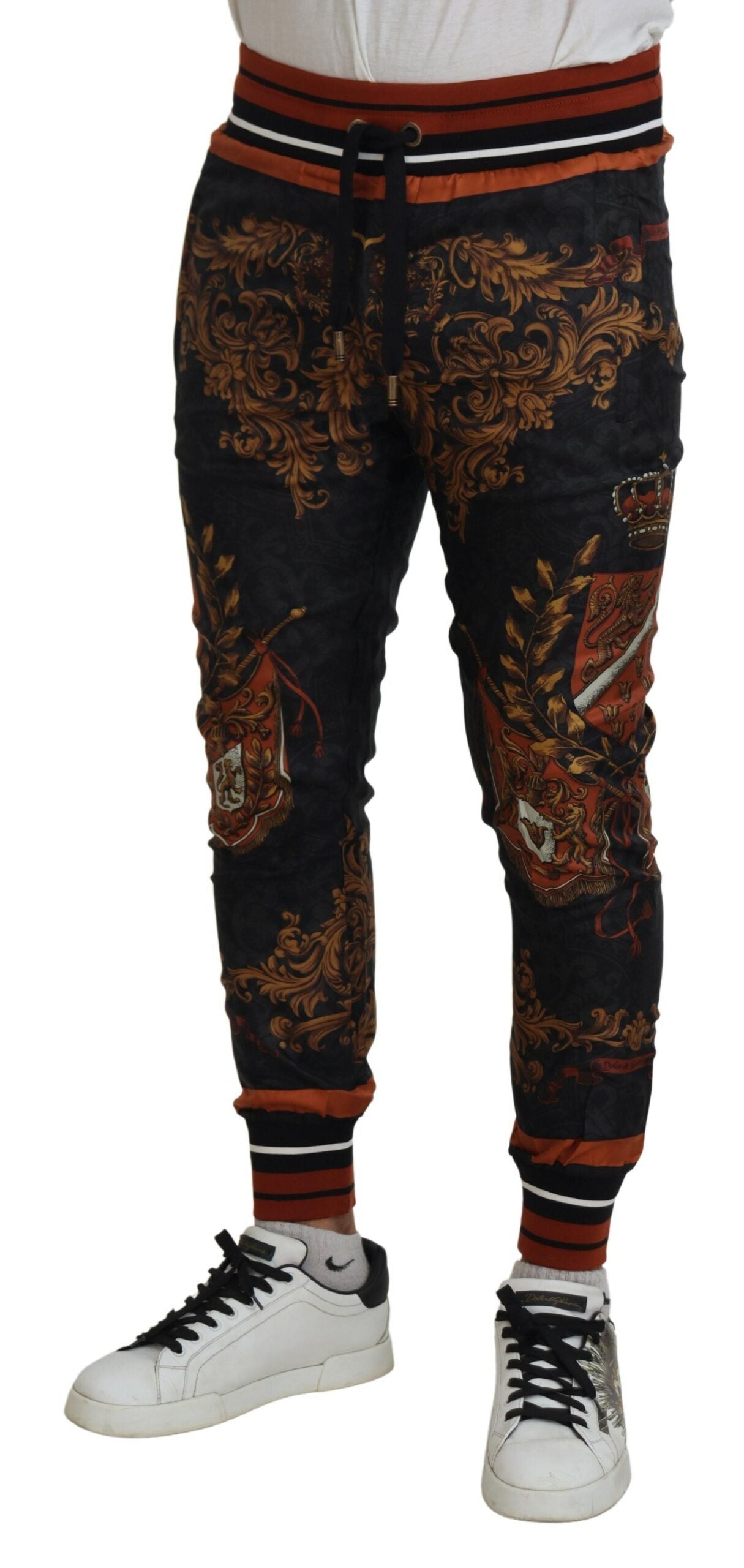 Φούτερ Dolce &amp; Gabbana Baroque Crown Silk Sweatpants