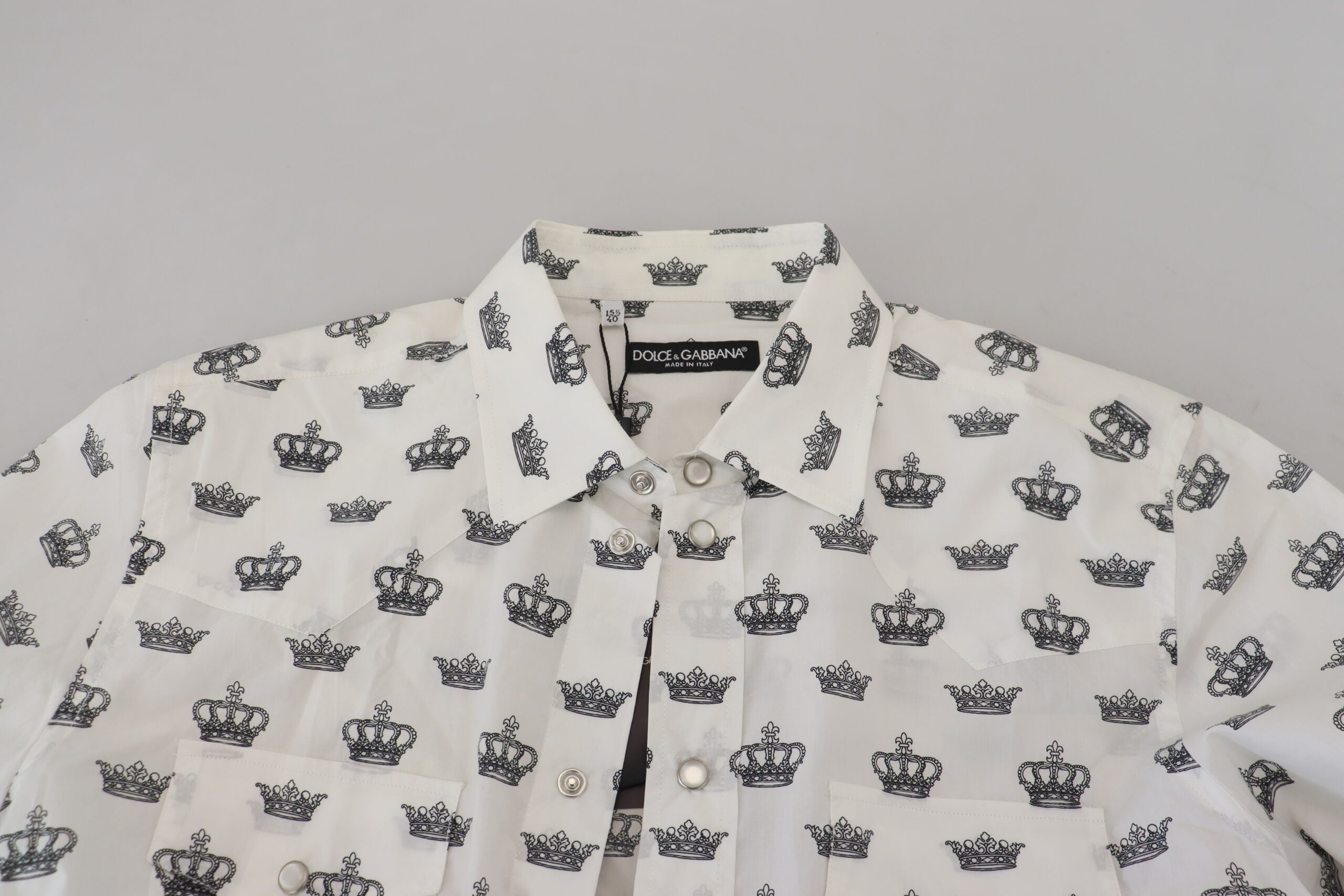 Πουκάμισο Dolce &amp; Gabbana Slim Fit Crown Print φόρεμα