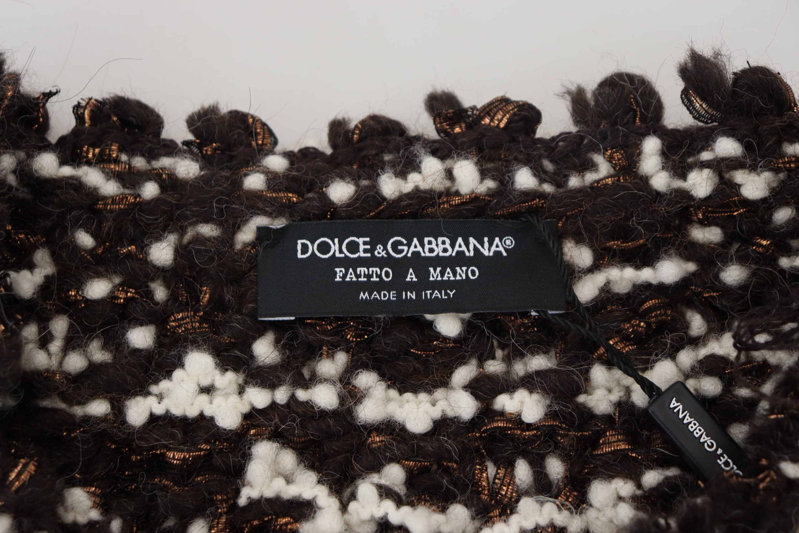 Κομψό μπρούτζινο πλεκτό πουλόβερ Dolce &amp; Gabbana