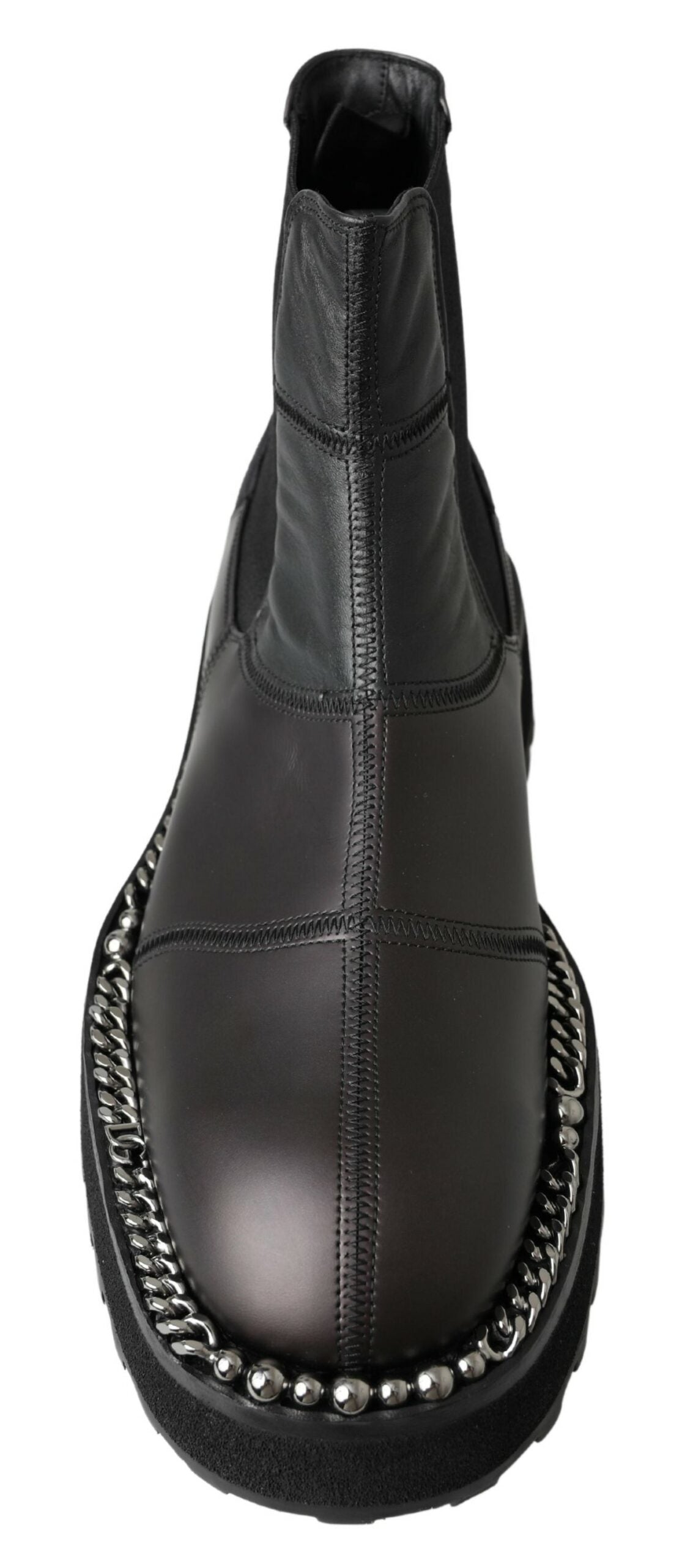 Dolce &amp; Gabbana Κομψά Μαύρα Stretch Slip On Boots